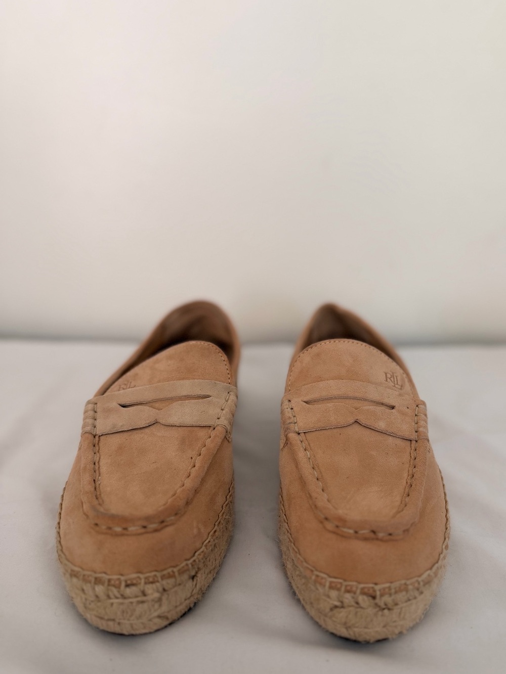Ralph Lauren Tan Suede Espadrille Loafers